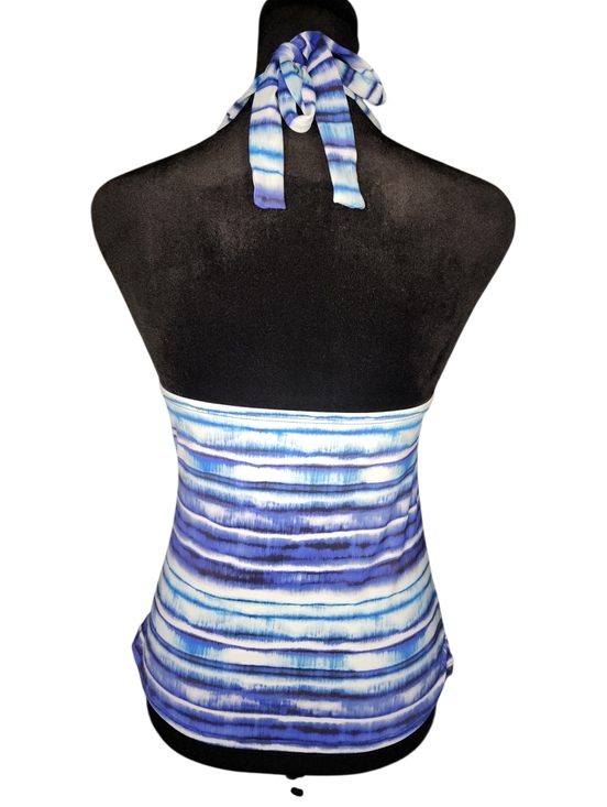 La Blanca Serene Stripe Halter Tankini Top Set, Womens 6 - Picture 6 of 11